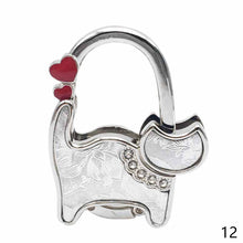 Load image into Gallery viewer, Portable Folding Handbag Hook Holder Purse Hanger Table Edge Hanging Hooks for Handbag Decoration Students Bag Organizer

