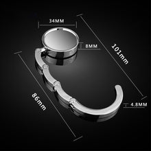 Load image into Gallery viewer, Portable Folding Handbag Hook Holder Purse Hanger Table Edge Hanging Hooks for Handbag Decoration Students Bag Organizer
