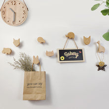 Load image into Gallery viewer, Cute Cartoon Wood Hook Kids Room Mounted Hook Towels Coat Bags Clothes Storage Hook Self Adhesive Wall Hanger Mounted Children Room Storage Rack
