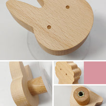 Load image into Gallery viewer, Cute Cartoon Wood Hook Kids Room Mounted Hook Towels Coat Bags Clothes Storage Hook Self Adhesive Wall Hanger Mounted Children Room Storage Rack

