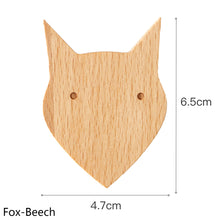 Load image into Gallery viewer, Cute Cartoon Wood Hook Kids Room Mounted Hook Towels Coat Bags Clothes Storage Hook Self Adhesive Wall Hanger Mounted Children Room Storage Rack
