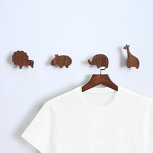 Load image into Gallery viewer, Cute Cartoon Wood Hook Kids Room Mounted Hook Towels Coat Bags Clothes Storage Hook Self Adhesive Wall Hanger Mounted Children Room Storage Rack

