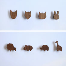 Load image into Gallery viewer, Cute Cartoon Wood Hook Kids Room Mounted Hook Towels Coat Bags Clothes Storage Hook Self Adhesive Wall Hanger Mounted Children Room Storage Rack
