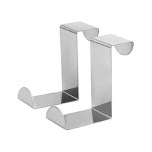 Load image into Gallery viewer, 6pcs/set Z Type Door Hanger Hook Stainless Steel Over Cabinet Draw Hook Kitchen Bathroom Towel Hanger Holder Bedroom Closet Over Rack
