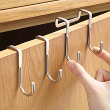 Load image into Gallery viewer, S Type 304 Stainless Steel Door Hanger Hook Over Cabinet Draw Hook Kitchen Bathroom Towel Hanger Holder Bedroom Closet Over Rack
