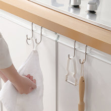 Load image into Gallery viewer, S Type 304 Stainless Steel Door Hanger Hook Over Cabinet Draw Hook Kitchen Bathroom Towel Hanger Holder Bedroom Closet Over Rack
