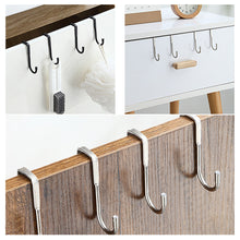 Load image into Gallery viewer, S Type 304 Stainless Steel Door Hanger Hook Over Cabinet Draw Hook Kitchen Bathroom Towel Hanger Holder Bedroom Closet Over Rack
