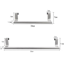 Load image into Gallery viewer, Over Door Stainless Steel Racks Kitchen Cabinet Towels Long Rack Bar Hanging Holder Bathroom Bath Towel Shelf
