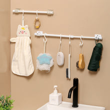 Load image into Gallery viewer, 2pcs/set Self Adhesive Curtain Rod Bracket Holder Bathroom Towels Self Holder Kitchen Rod Hanging Clip Wall Hooks Punch Free Holder Clips
