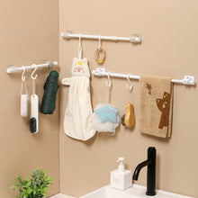 Load image into Gallery viewer, 2pcs/set Self Adhesive Curtain Rod Bracket Holder Bathroom Towels Self Holder Kitchen Rod Hanging Clip Wall Hooks Punch Free Holder Clips
