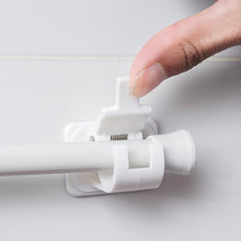 Load image into Gallery viewer, 2pcs/set Self Adhesive Curtain Rod Bracket Holder Bathroom Towels Self Holder Kitchen Rod Hanging Clip Wall Hooks Punch Free Holder Clips
