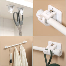 Load image into Gallery viewer, 2pcs/set Self Adhesive Curtain Rod Bracket Holder Bathroom Towels Self Holder Kitchen Rod Hanging Clip Wall Hooks Punch Free Holder Clips
