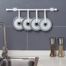 Load image into Gallery viewer, 2pcs/set Self Adhesive Curtain Rod Bracket Holder Bathroom Towels Self Holder Kitchen Rod Hanging Clip Wall Hooks Punch Free Holder Clips
