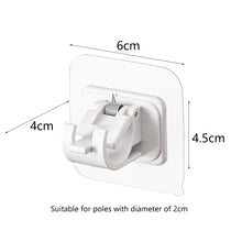 Load image into Gallery viewer, 2pcs/set Self Adhesive Curtain Rod Bracket Holder Bathroom Towels Self Holder Kitchen Rod Hanging Clip Wall Hooks Punch Free Holder Clips
