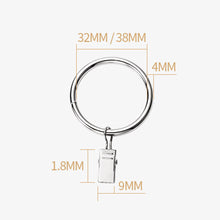 Load image into Gallery viewer, 5PCS/Set Openable Window Curtain Ring Hook with Clips Detachable Strong Iron Shower Curtain Alligator Clips with Rock Ring Tapestry Anti Slip Crocodile Clips
