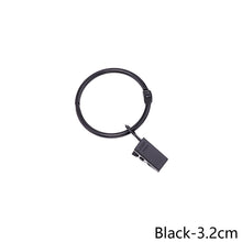 Load image into Gallery viewer, 5PCS/Set Openable Window Curtain Ring Hook with Clips Detachable Strong Iron Shower Curtain Alligator Clips with Rock Ring Tapestry Anti Slip Crocodile Clips
