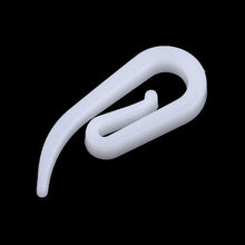 Load image into Gallery viewer, 100pcs Curtain Hanging Hooks Ring Window Curtain Curly Hooks White Plastic Curtain Hanger Hook
