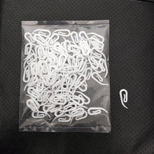 Load image into Gallery viewer, 100pcs Curtain Hanging Hooks Ring Window Curtain Curly Hooks White Plastic Curtain Hanger Hook
