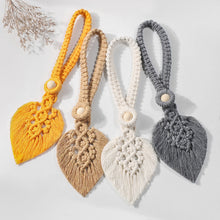 Load image into Gallery viewer, Curtain Tieback Bohemia Handmade Leaf Curtain Tie Hook Holder Boho Macrame For Living Room Window Curtain
