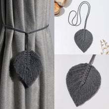 Load image into Gallery viewer, Curtain Tieback Bohemia Handmade Leaf Curtain Tie Hook Holder Boho Macrame For Living Room Window Curtain
