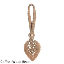 Load image into Gallery viewer, Curtain Tieback Bohemia Handmade Leaf Curtain Tie Hook Holder Boho Macrame For Living Room Window Curtain
