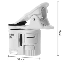 Load image into Gallery viewer, Mobile Phone Microscope 60X Magnifier Universal LED Instrument Macro Lens Optical Zoom With Micro Camera Clip Optical Instrument
