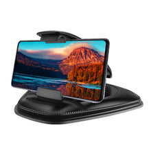 Load image into Gallery viewer, Universal Car Holder Fashion Dashboard Navigation Support Stand Hud Dashboard Mobile Phone Clip PU Leather Bracket
