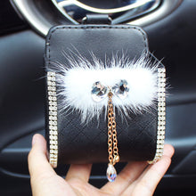 Load image into Gallery viewer, Car Outlet Air Vent Crystal Diamond Crown Trash Box for Auto Mobile Phone Holder Pouch Organizer Hanging Storage Bag
