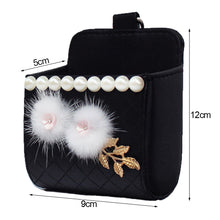 Load image into Gallery viewer, Car Outlet Air Vent Crystal Diamond Crown Trash Box for Auto Mobile Phone Holder Pouch Organizer Hanging Storage Bag
