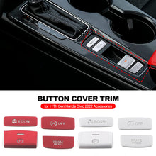 Load image into Gallery viewer, 4Pcs Aluminium Car Center Console Gear Panel Handbrake Button Cover Trim Sticker for 11Th Gen Honda Civic 2022 Accessories
