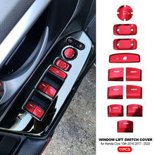 Load image into Gallery viewer, 11pcs Car Door Window Lift Switch Sequin Lid Cover Trim Fit for Honda Civic 10th 2016 2017 - 2020

