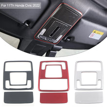 Load image into Gallery viewer, 3Pcs/Set Car Stainless Steel Carbon Fiber Front Reading Light Cover Trim Decorative Frame Accessories For 11Th Honda Civic 2022
