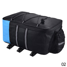 Load image into Gallery viewer, 8L PU Leather Motorcycle Rack Rear Carrier Bag Trunk Waterproof Storage Luggage Pouch MTB Bike Bicycle Pannier Shoulder Bag
