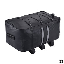 Load image into Gallery viewer, 8L PU Leather Motorcycle Rack Rear Carrier Bag Trunk Waterproof Storage Luggage Pouch MTB Bike Bicycle Pannier Shoulder Bag
