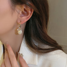 Load image into Gallery viewer, Korea S925 Silver Needle Rhinestone Bow Pearl Earrings for Women Fashion Gift
