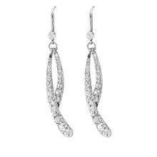 Load image into Gallery viewer, Korea S925 Silver Needle Rhinestone Cross Tassel Earrings For Women Jewelry Gift
