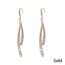 Load image into Gallery viewer, Korea S925 Silver Needle Rhinestone Cross Tassel Earrings For Women Jewelry Gift
