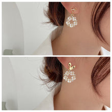 Load image into Gallery viewer, Korea Women S925 Silver Needl Flower Heart Earrings Earring Jewelry Gift
