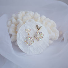 Load image into Gallery viewer, Korea Women S925 Silver Needl Flower Heart Earrings Earring Jewelry Gift
