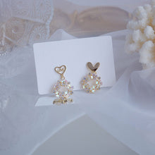 Load image into Gallery viewer, Korea Women S925 Silver Needl Flower Heart Earrings Earring Jewelry Gift
