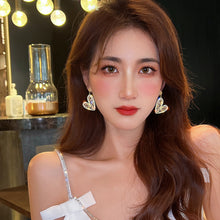 Load image into Gallery viewer, Fashion Women S925 Silver Needle Korean Diamond Inlaid Heart Earrings
