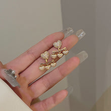 Load image into Gallery viewer, Korean S925 Silver Needle Diamond Inlaid Heart Earrings Ear Stud for Women Accessories
