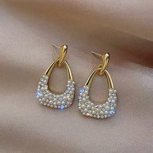 Load image into Gallery viewer, Luxury 925 Silver Needle Korea Pearl Geometric Earrings for Women Jewelry Gift
