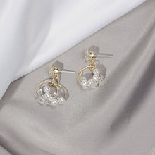 Load image into Gallery viewer, Crystal Round Pearl Earrings Fairy Earring Fashion Women Jewelry
