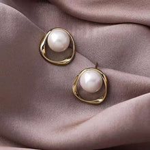 Load image into Gallery viewer, 925 Silver Needle Korea Pearl Earrings Geometric Earring Women Jewelry
