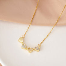 Load image into Gallery viewer, New 2 In 1 Removable Heart Necklacec Rhinestone Four Leaf Clover Clavicle Chain Choker Women Jewelry
