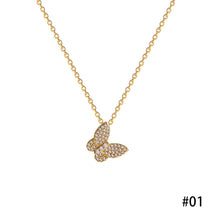 Load image into Gallery viewer, Fashion Rhinestone Pendant Necklace Butterfly Clavicle Chain Choker Women Jewelry Accessories
