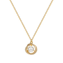 Load image into Gallery viewer, Korean Baroque Pearl Necklace Multi-layer Winding Diamond Clavicle Chain
