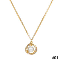 Load image into Gallery viewer, Korean Baroque Pearl Necklace Multi-layer Winding Diamond Clavicle Chain
