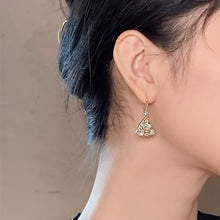 Load image into Gallery viewer, Korea Letter Diamond Earrings Geometric Triangle Ear Hook Earring Women Jewelry
